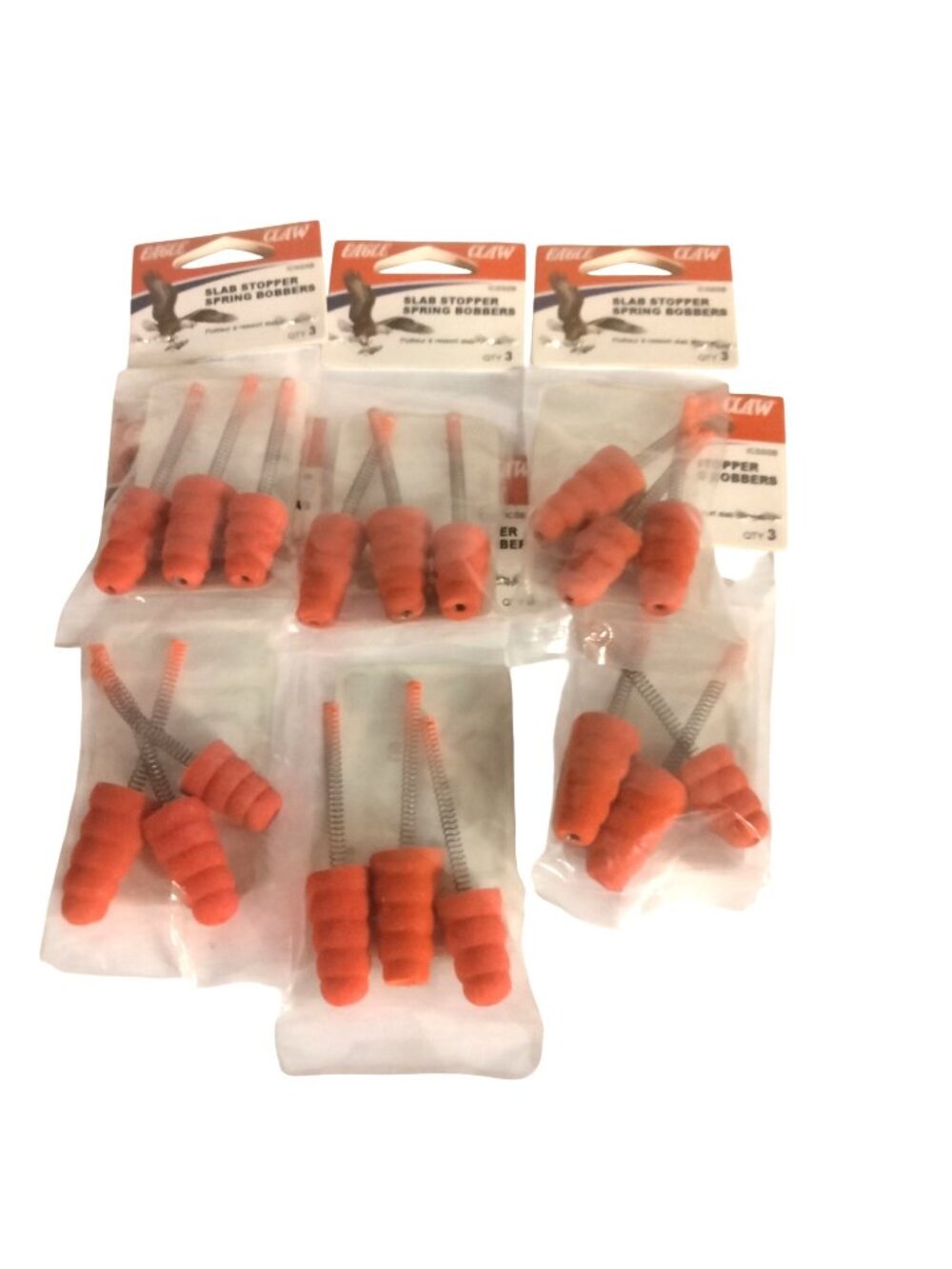 Eagle Claw Slab Stopper Spring Bobbers 3 Pack Ice Fishing Jigging Lot 6